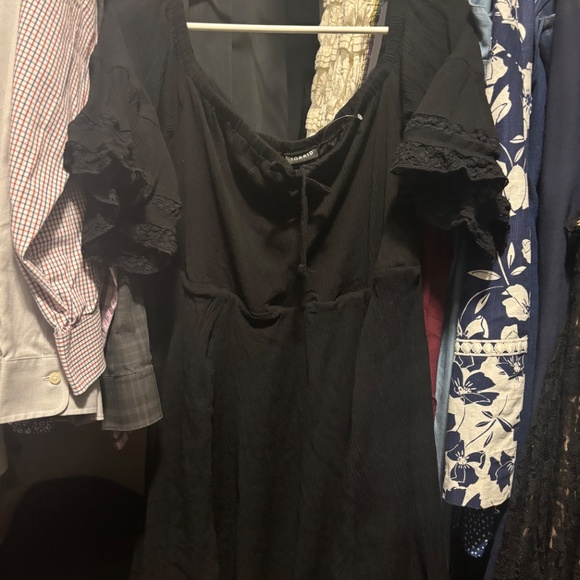 Torrid Gauze Crochet Trim Peasant Skater Dress - Picture 2 of 3